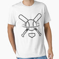 Minimalist Baseball Clean Sports T-Shirt - Custom Art Print for Adults - T-Shirt, Sweatshirt, Hoodie
