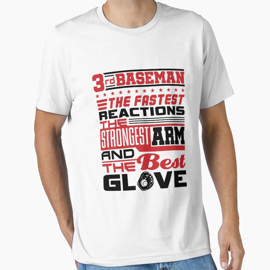 3Rd Baseman Softball Baseball Third Base T-Shirt - Unique Graphic Men Women - T-Shirt, Sweatshirt, Hoodie