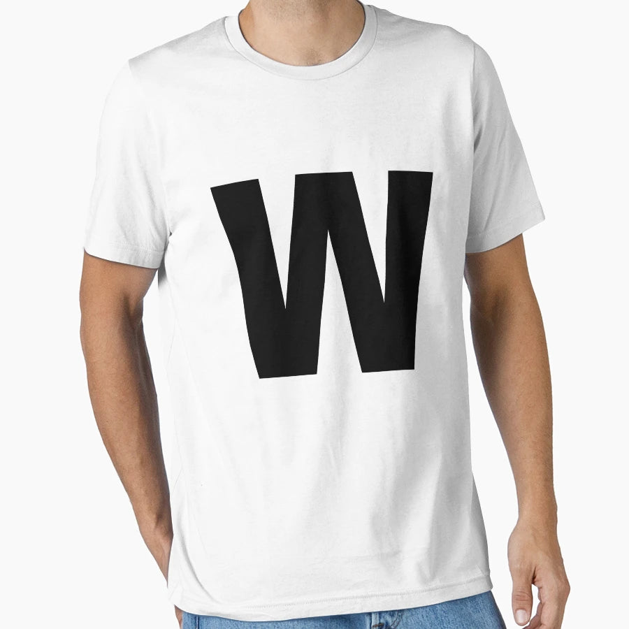 Uppercase Letter W T-Shirt - Aesthetic Graphic for Adults - T-Shirt, Sweatshirt, Hoodie