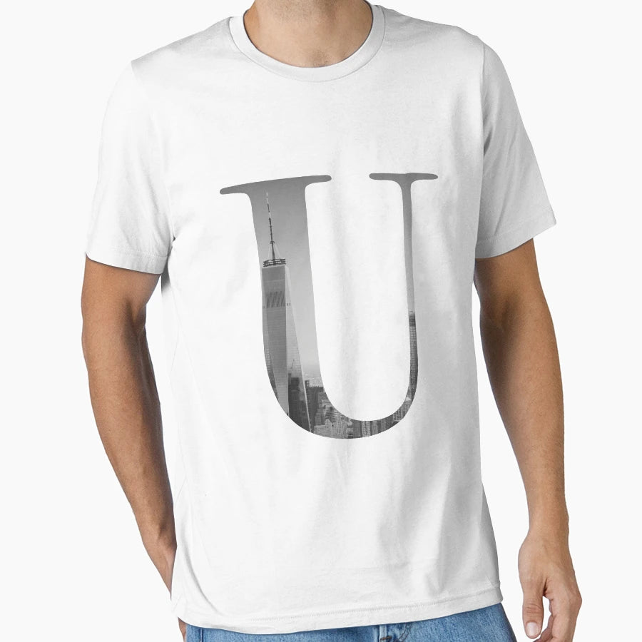 New York Letter U T-Shirt - Custom Art Print for Adults - T-Shirt, Sweatshirt, Hoodie