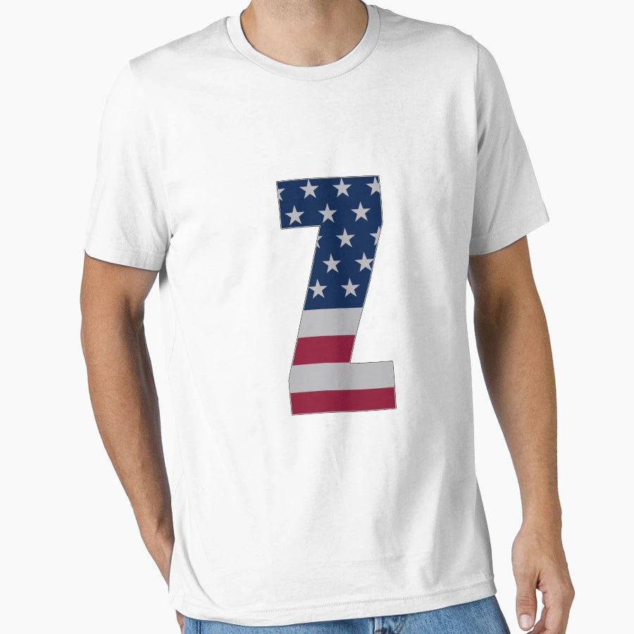 Us Flag Monogram Letter Z 4Th July T-Shirt - Fun Novelty Design Men Women - T-Shirt, Sweatshirt, Hoodie