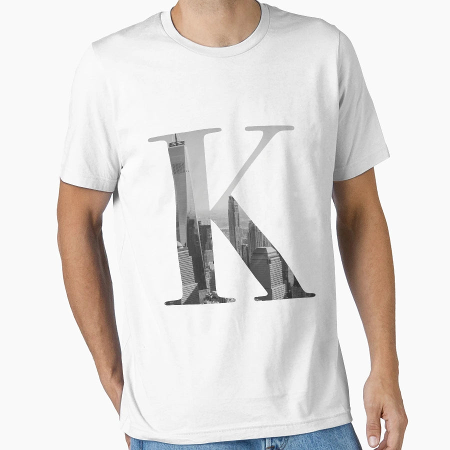 New York Letter K T-Shirt - Custom Art Print Unisex - T-Shirt, Sweatshirt, Hoodie