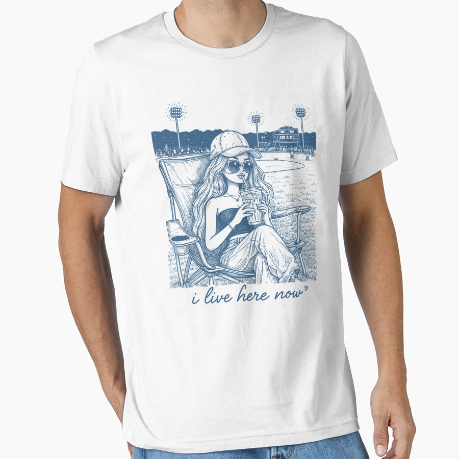 Doll Meme I Live Here Now Baseball T-Shirt - Casual Everyday Wear Unisex - T-Shirt, Sweatshirt, Hoodie