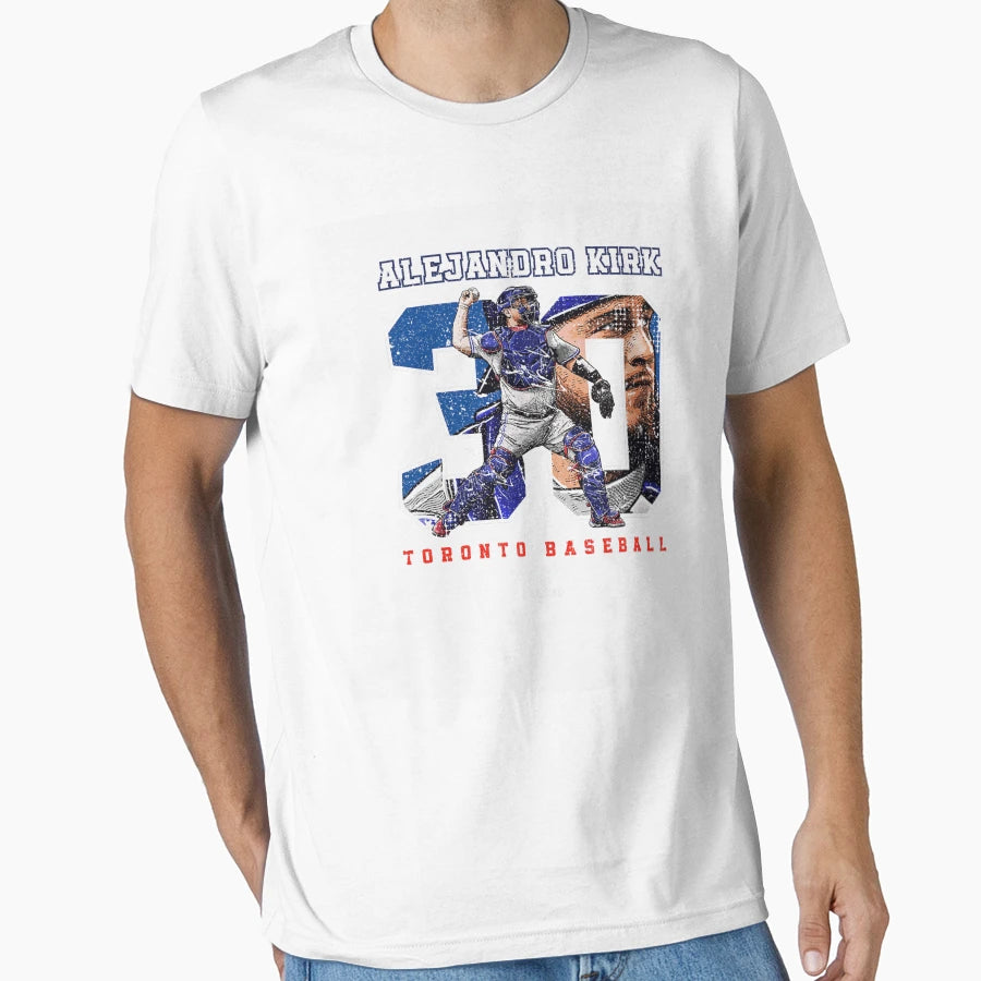 Number And Portrait Alejandro Kirk Toronto T-Shirt - Unique Graphic Unisex - T-Shirt, Sweatshirt, Hoodie