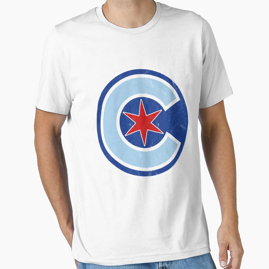 Chicago Wrigleyville Star Logo Emblem T-Shirt - Graphic Print Men Women - T-Shirt, Sweatshirt, Hoodie
