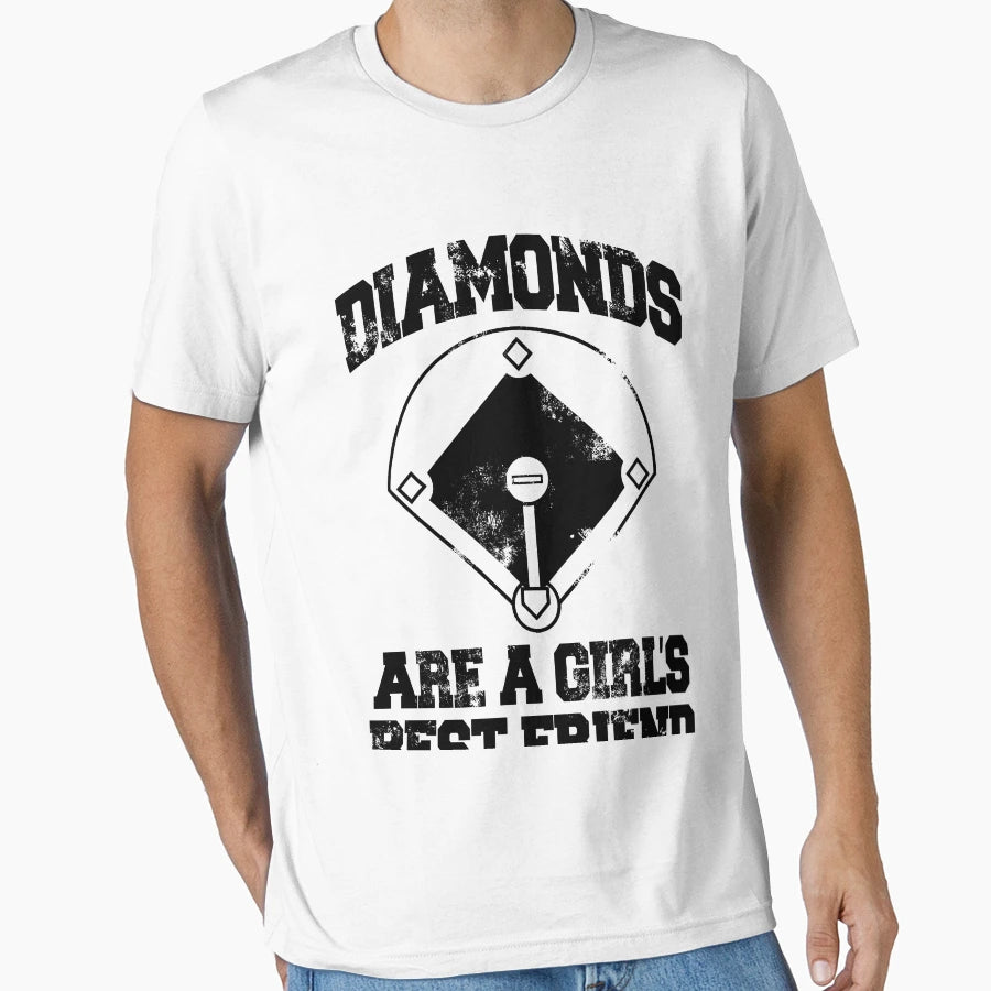 Diamonds Are Best Friend Baseball T-Shirt - Custom Art Print Men Women - T-Shirt, Sweatshirt, Hoodie