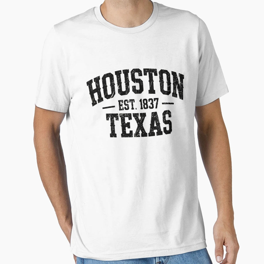 Houston Texas Typography Urban Pride T-Shirt - Casual Everyday Wear Unisex - T-Shirt, Sweatshirt, Hoodie