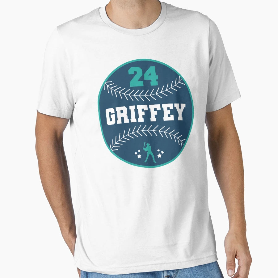 24 Ken Griffey Jr Seattle Redro T-Shirt - Casual Everyday Wear for Adults - T-Shirt, Sweatshirt, Hoodie