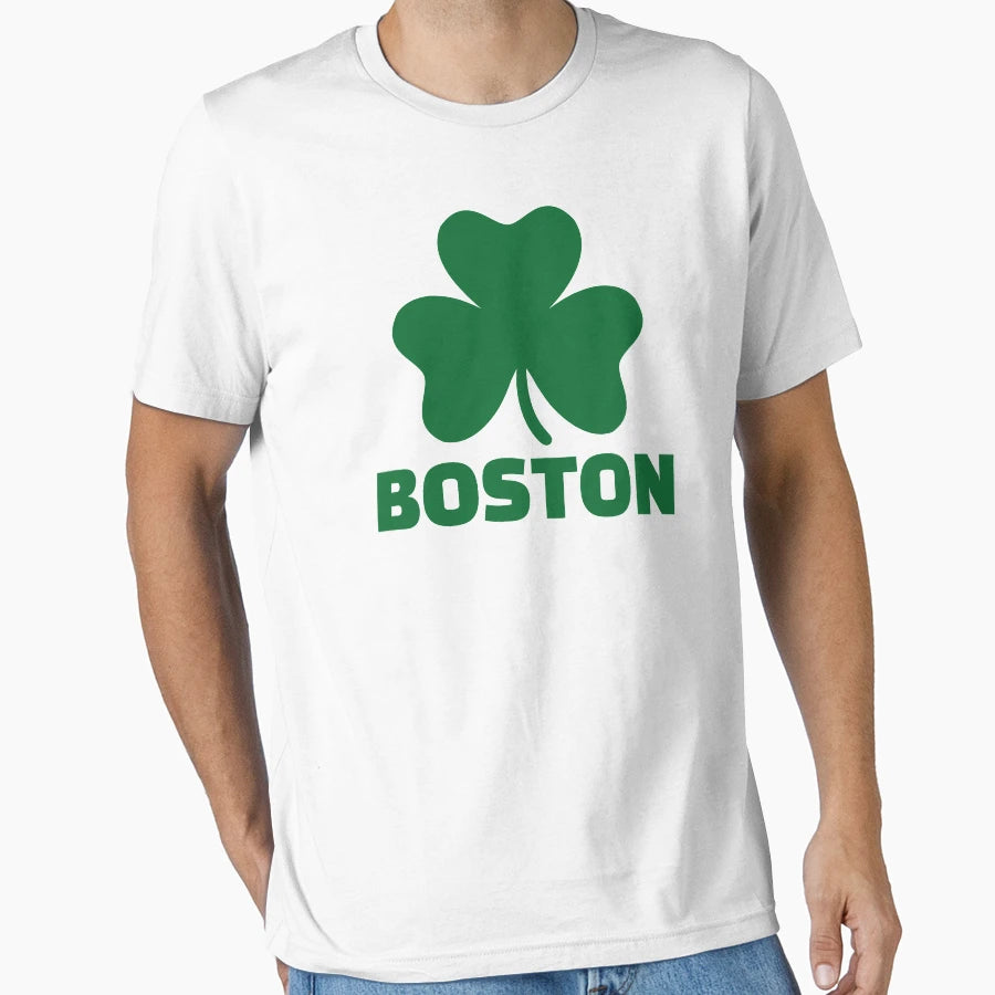 Boston Shamrock T-Shirt - Custom Art Print Unisex - T-Shirt, Sweatshirt, Hoodie