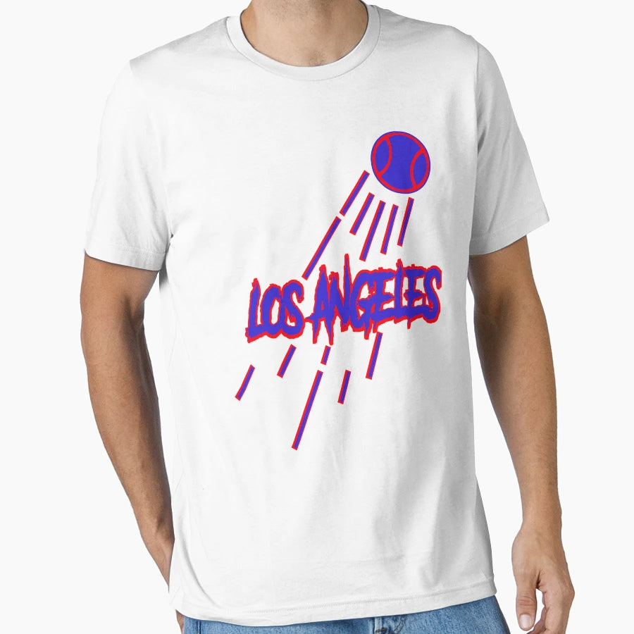 Los Angeles Baseball Redblue T-Shirt - Casual Everyday Wear for Adults - T-Shirt, Sweatshirt, Hoodie