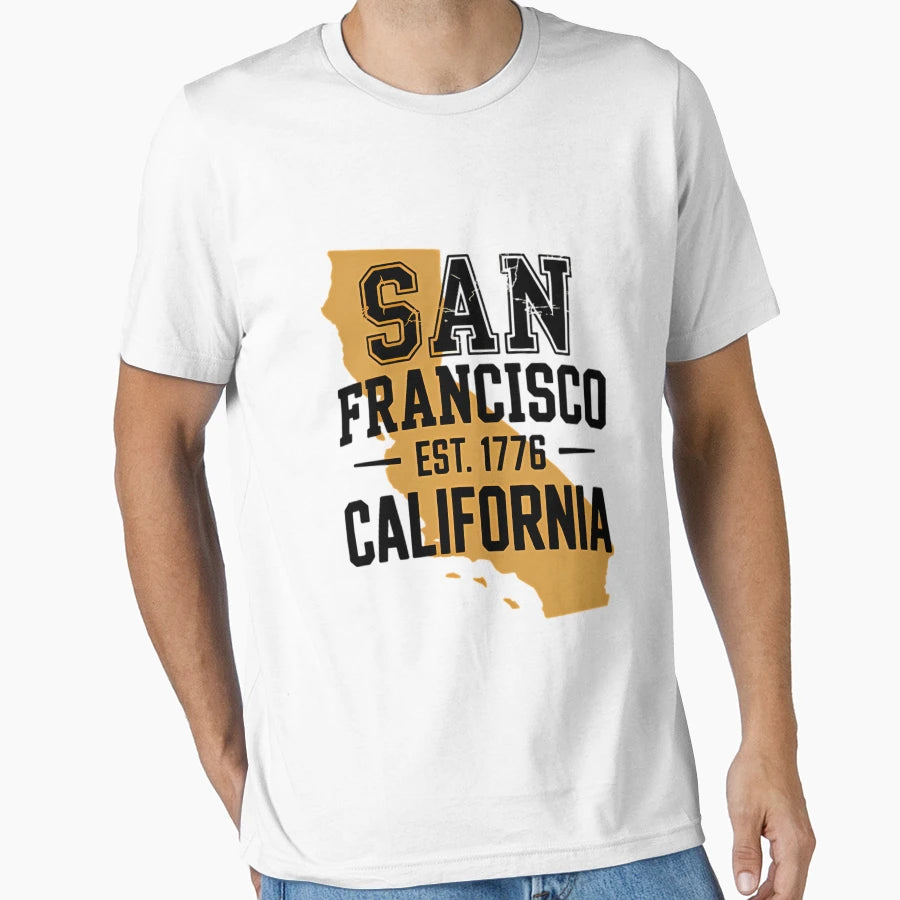 San Francisco California Typography T-Shirt - Custom Art Print for Adults - T-Shirt, Sweatshirt, Hoodie