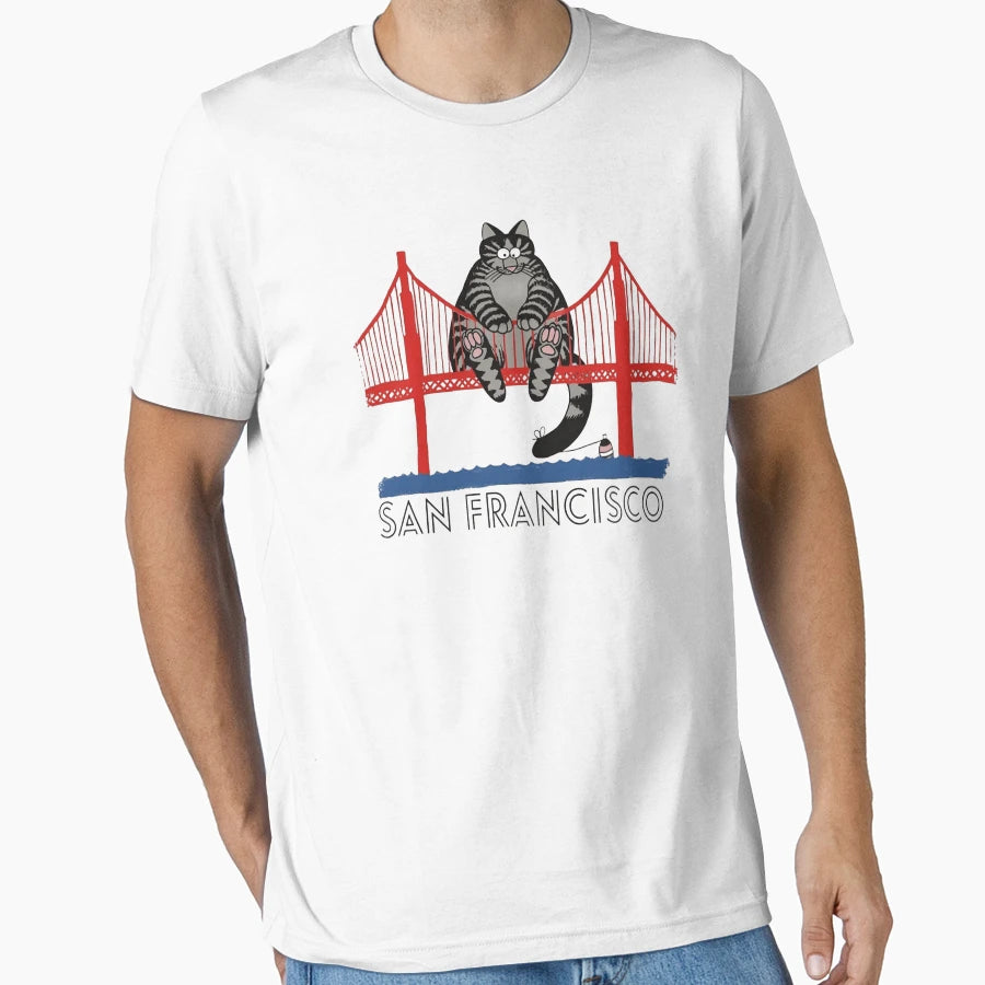 San Francisco Cat T-Shirt - Graphic Print Unisex - T-Shirt, Sweatshirt, Hoodie