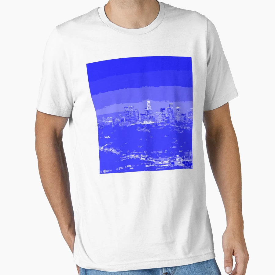 Los Angeles Blue City Colors T-Shirt - Graphic Print for Adults - T-Shirt, Sweatshirt, Hoodie