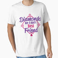 Diamonds Are Best Friend Baseball T-Shirt - Fun Novelty Design Unisex - T-Shirt, Sweatshirt, Hoodie