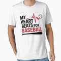 Baseball Trends Heart Beats Baseball T-Shirt - Aesthetic Graphic Men Women - T-Shirt, Sweatshirt, Hoodie