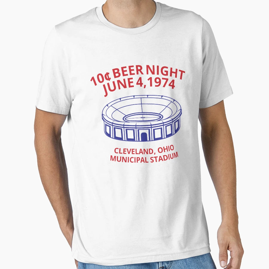 Cleveland Baseball 10 Cent Beer Night T-Shirt - Minimalist Print Men Women - T-Shirt, Sweatshirt, Hoodie