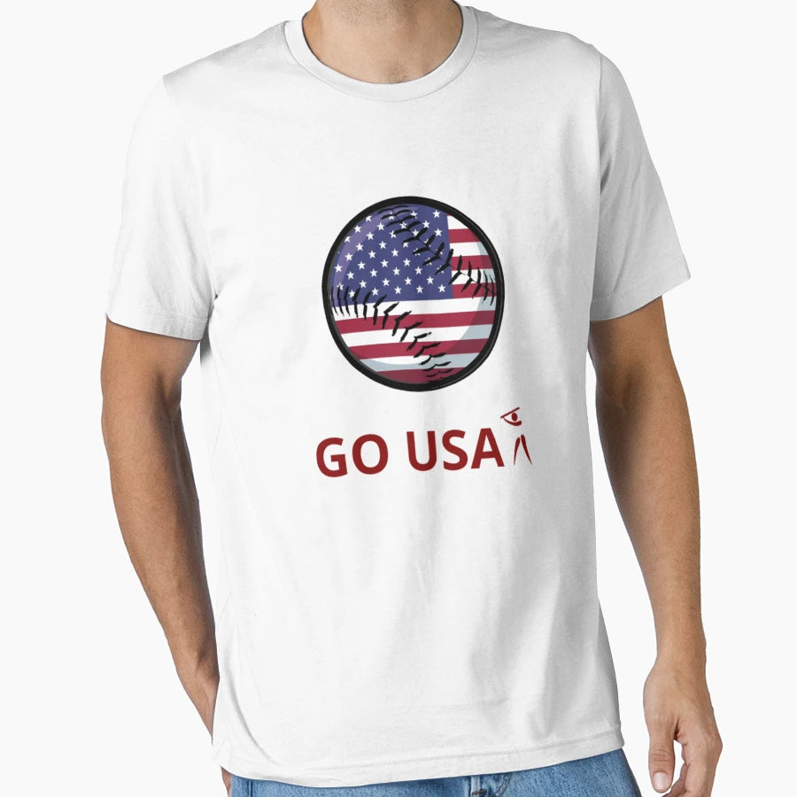 Baseball Go Usa Cheer And Support T-Shirt - Streetwear Style Men Women - T-Shirt, Sweatshirt, Hoodie