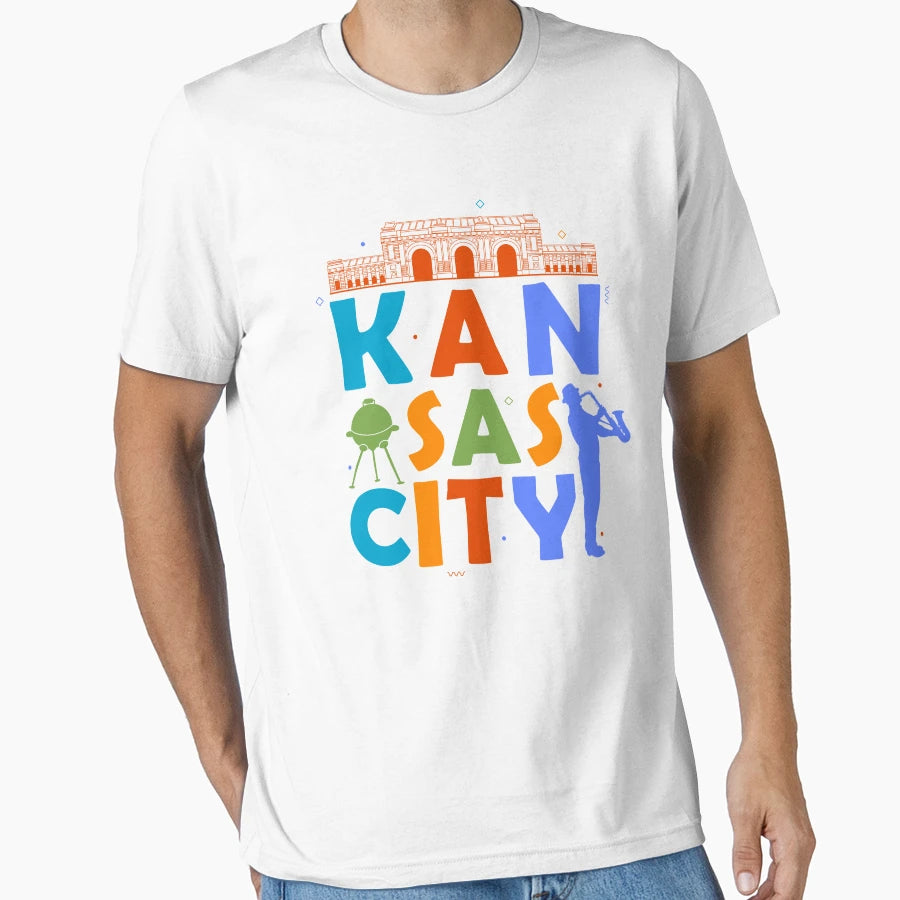 Kansas City Souvenir Jazz Music T-Shirt - Fun Novelty Design for Adults - T-Shirt, Sweatshirt, Hoodie