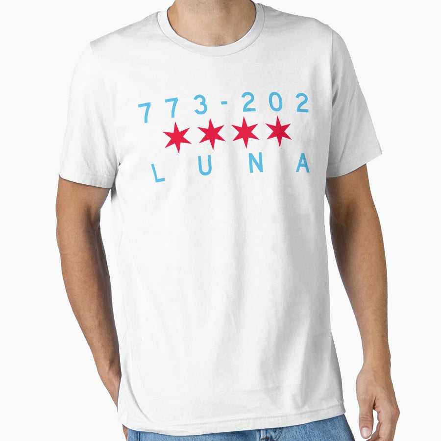 Luna Chicago Flag T-Shirt - Unique Graphic Unisex - T-Shirt, Sweatshirt, Hoodie