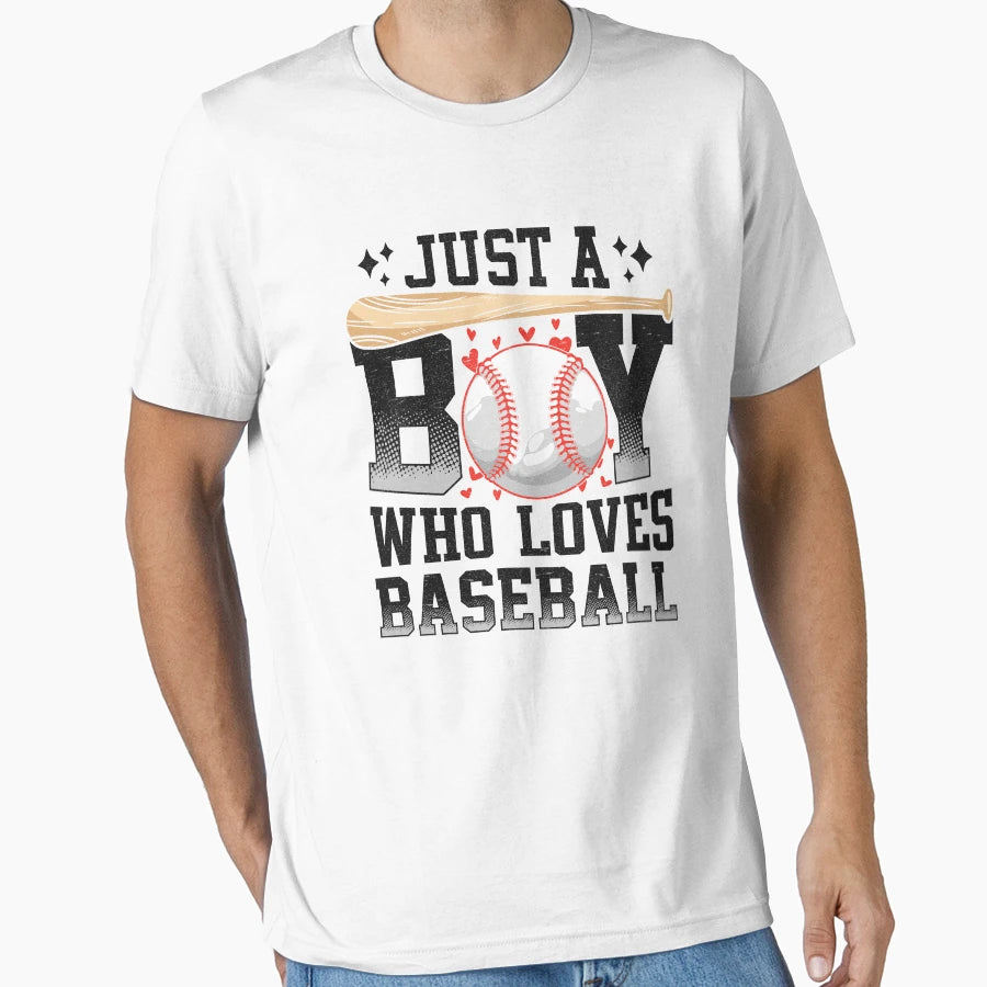 Funny Just Who Loves Baseball American T-Shirt - Novelty Apparel Men Women - T-Shirt, Sweatshirt, Hoodie
