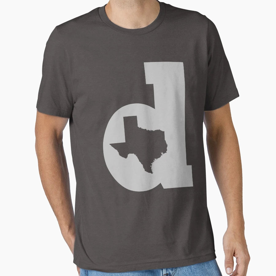 Lowercase D Silver T-Shirt - Graphic Print for Adults - T-Shirt, Sweatshirt, Hoodie