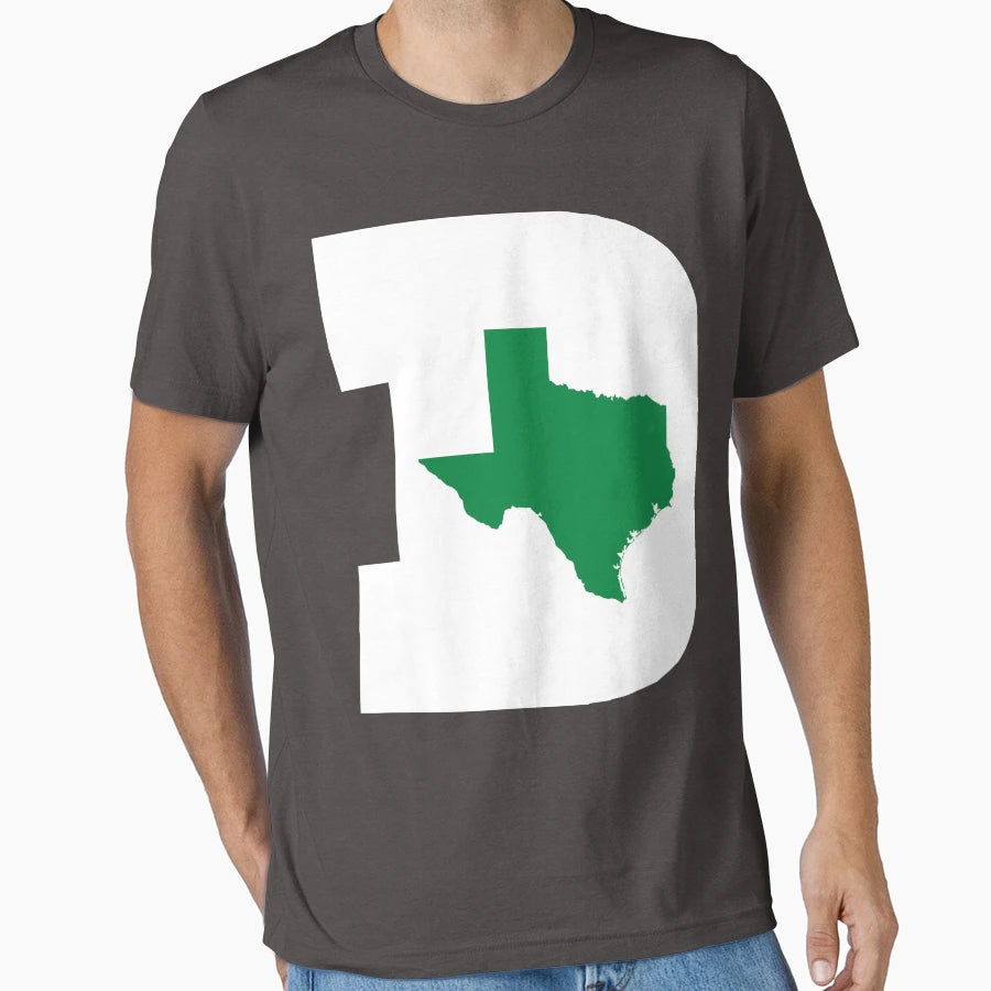 D Texas White Green T-Shirt - Casual Everyday Wear Men Women - T-Shirt, Sweatshirt, Hoodie