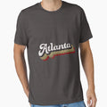 Atlanta Soccer Distressed Baseball Script T-Shirt - Novelty Apparel Unisex - T-Shirt, Sweatshirt, Hoodie
