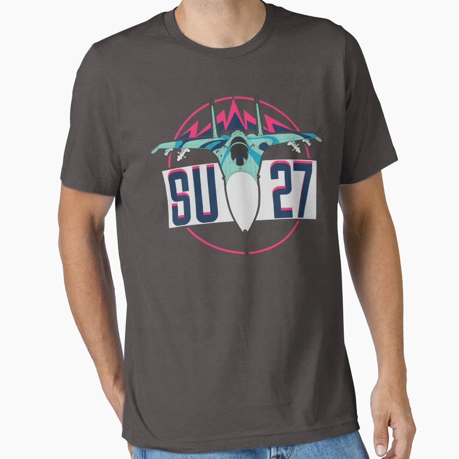 Su 27 Jet Fighter Iconic T-Shirt - Graphic Print for Adults - T-Shirt, Sweatshirt, Hoodie