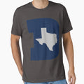D Texas Blue Silver T-Shirt - Streetwear Style Men Women - T-Shirt, Sweatshirt, Hoodie