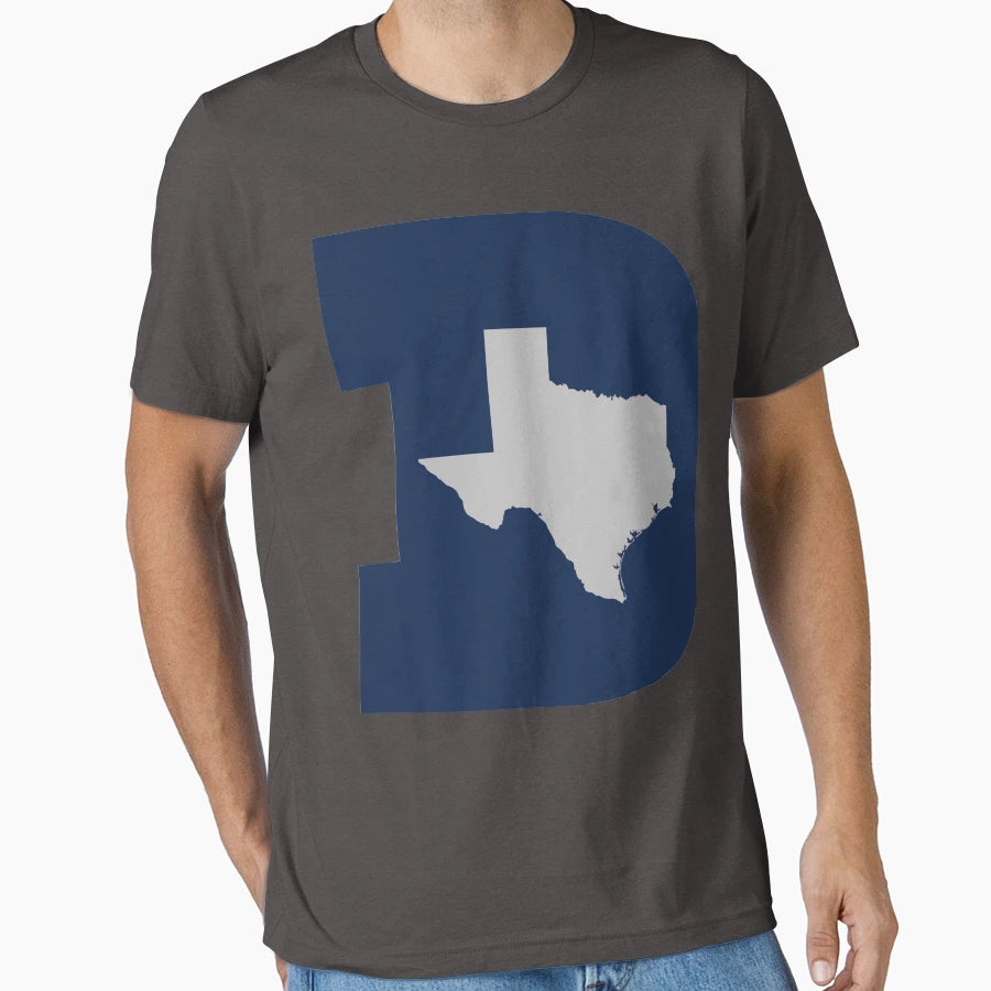 D Texas Blue Silver T-Shirt - Streetwear Style Men Women - T-Shirt, Sweatshirt, Hoodie
