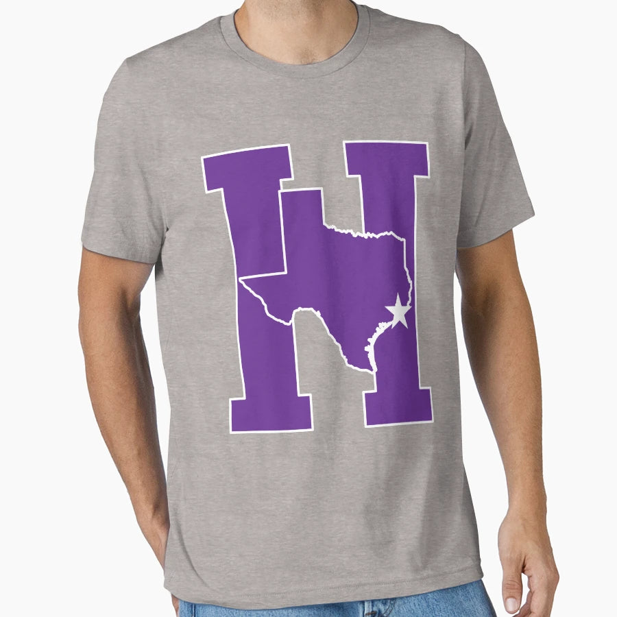 Houston Texas H Town Purple T-Shirt - Streetwear Style Unisex - T-Shirt, Sweatshirt, Hoodie