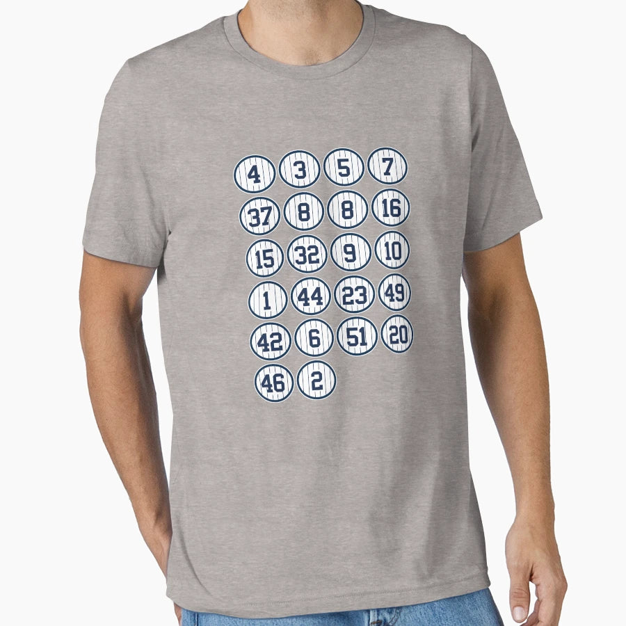 New York Retired Numbers Monument Park T-Shirt - Aesthetic Graphic Unisex - T-Shirt, Sweatshirt, Hoodie
