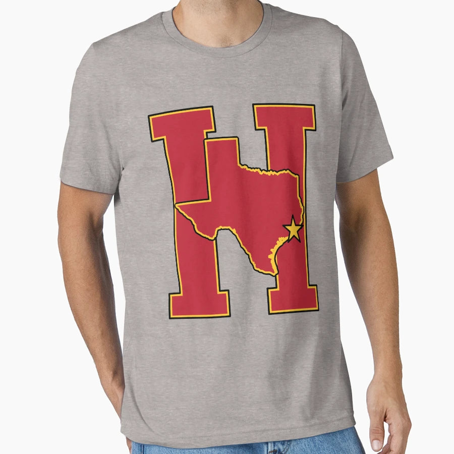 Houston Texas H Town Hoops T-Shirt - Minimalist Print Men Women - T-Shirt, Sweatshirt, Hoodie