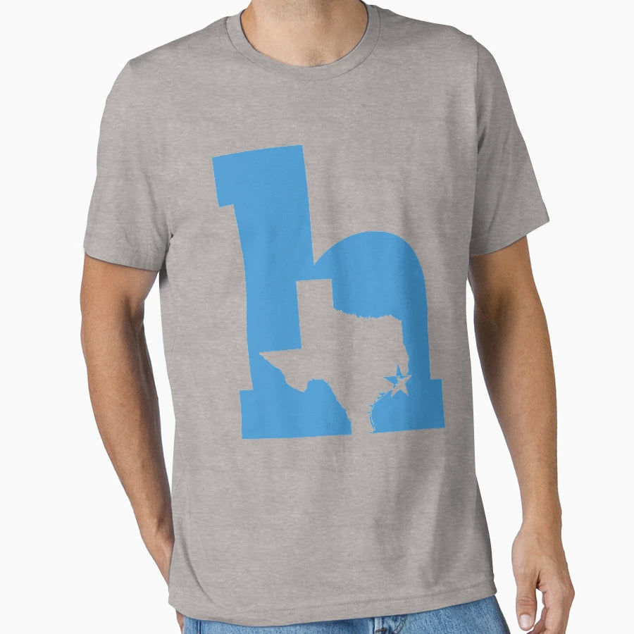 Lowercase H Light Blue T-Shirt - Fun Novelty Design for Adults - T-Shirt, Sweatshirt, Hoodie