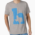Lowercase H Light Blue T-Shirt - Fun Novelty Design for Adults - T-Shirt, Sweatshirt, Hoodie