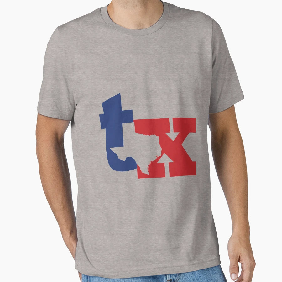 Tx Blue Red T-Shirt - Graphic Print Unisex - T-Shirt, Sweatshirt, Hoodie