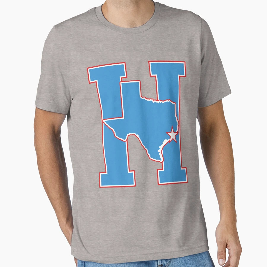 Houston Texas H Town Throwback T-Shirt - Casual Everyday Wear Men Women - T-Shirt, Sweatshirt, Hoodie