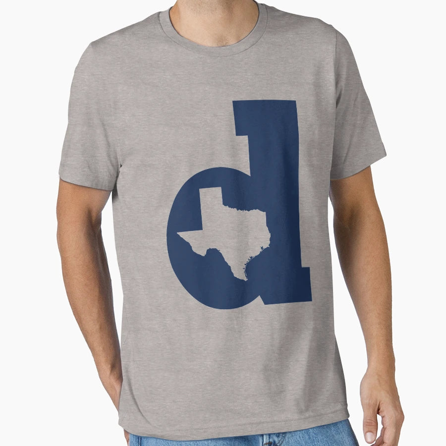 Lowercase D Blue T-Shirt - Novelty Apparel for Adults - T-Shirt, Sweatshirt, Hoodie