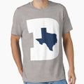 D Texas White Blue T-Shirt - Casual Everyday Wear Unisex - T-Shirt, Sweatshirt, Hoodie