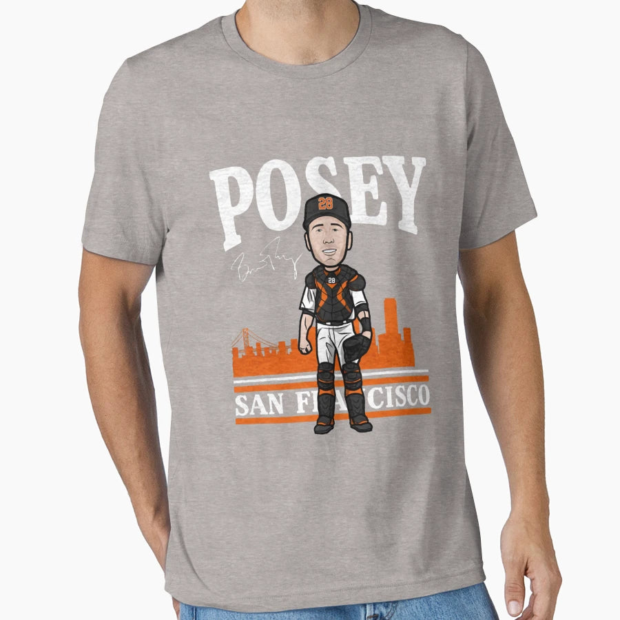 Buster Posey Toon T-Shirt - Casual Everyday Wear Unisex - T-Shirt, Sweatshirt, Hoodie