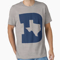 D Texas Blue Cut Out T-Shirt - Minimalist Print for Adults - T-Shirt, Sweatshirt, Hoodie