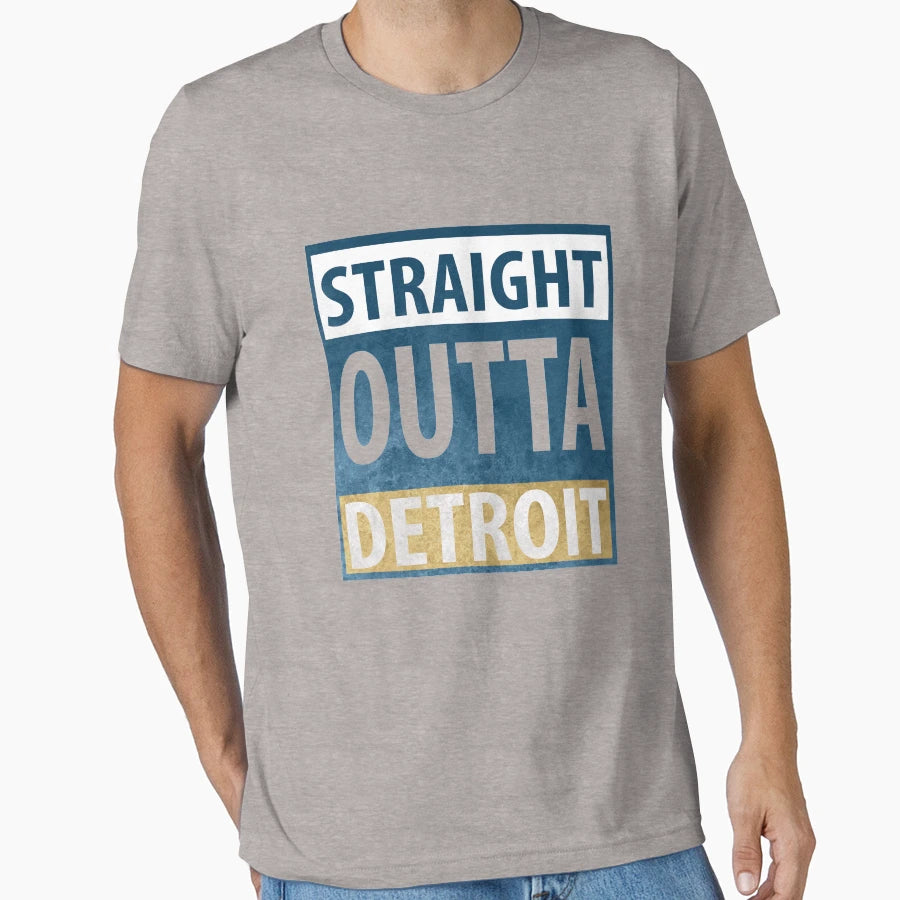 Straight Outta Detroit T-Shirt - Minimalist Print for Adults - T-Shirt, Sweatshirt, Hoodie