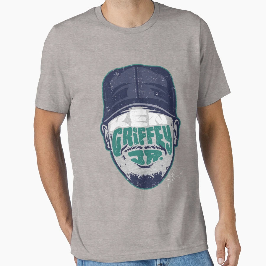 Ken Griffey Jr Player Silhouette T-Shirt - Novelty Apparel for Adults - T-Shirt, Sweatshirt, Hoodie