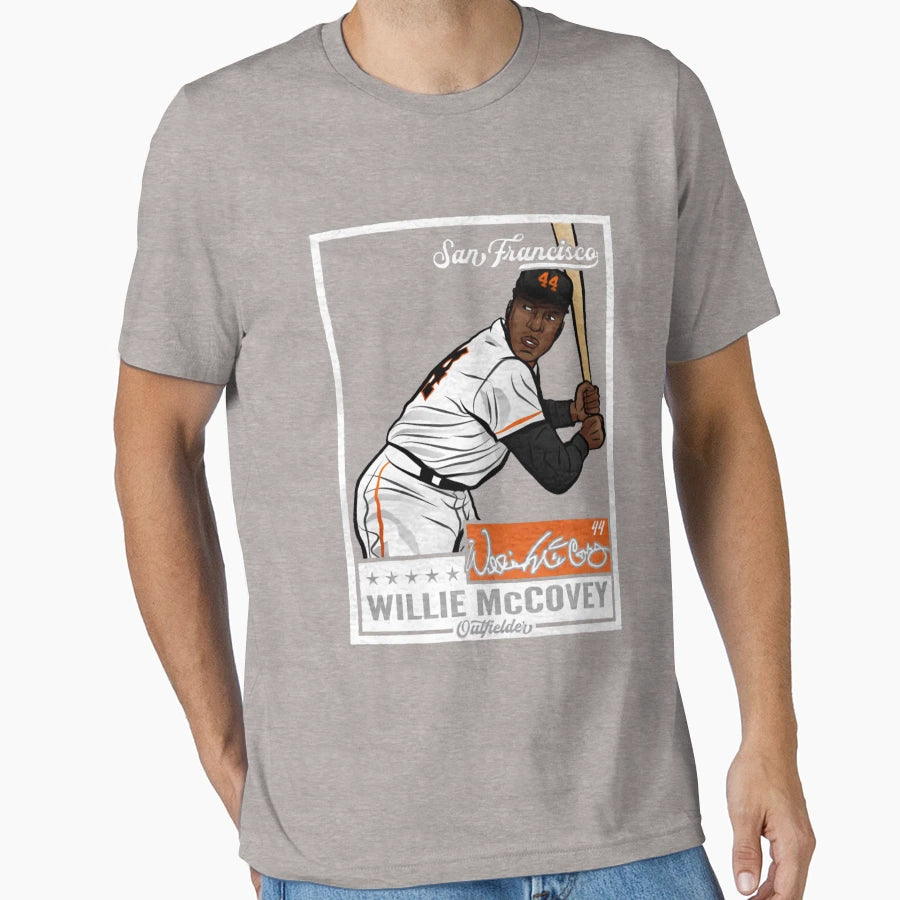 Willie Mccovey Throwback Card T-Shirt - Unique Graphic Unisex - T-Shirt, Sweatshirt, Hoodie