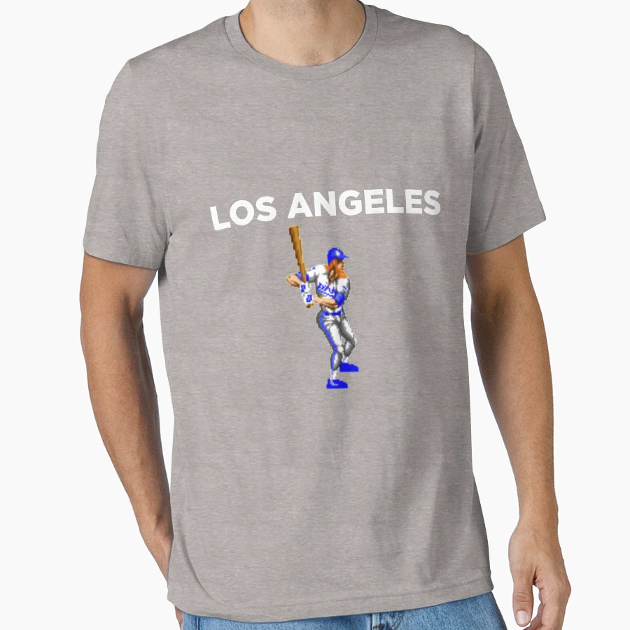 Los Angeles Baseball Video Game 8 Bit V2 T-Shirt - Unique Graphic Men Women - T-Shirt, Sweatshirt, Hoodie