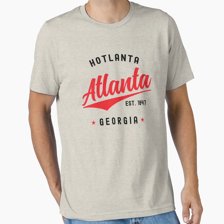 Hotlanta Usa Atlanta Georgia T-Shirt - Custom Art Print Men Women - T-Shirt, Sweatshirt, Hoodie