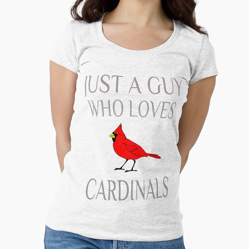 Just Guy Who Loves Cardinals T-Shirt - Custom Art Print Unisex - T-Shirt, Sweatshirt, Hoodie