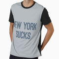 New York Sucks Silver Navy New T-Shirt - Aesthetic Graphic for Adults - T-Shirt, Sweatshirt, Hoodie