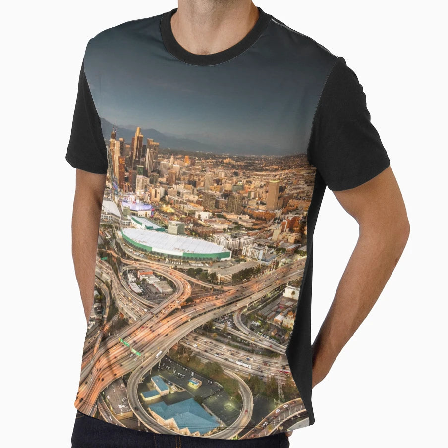 Los Angeles Aerial View T-Shirt - Streetwear Style Unisex - T-Shirt, Sweatshirt, Hoodie
