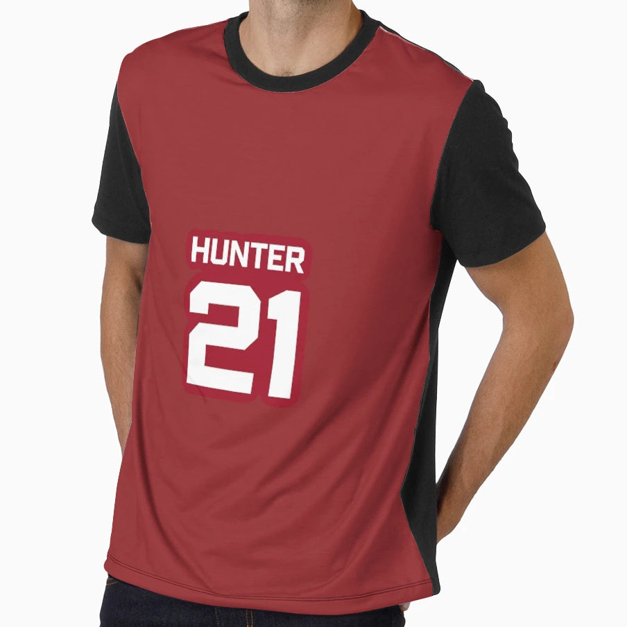 Scott Hunter Jersey Red Background T-Shirt - Streetwear Style Unisex - T-Shirt, Sweatshirt, Hoodie